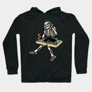 Dj Skull, Musician Skull, Musician Skeleton, Dj Lover Hoodie